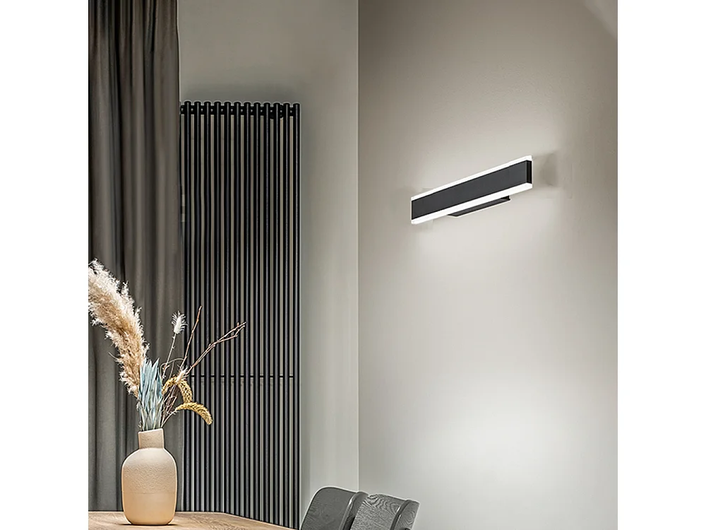 16W zwarte aluminium LED-wandlamp met instelbare kleurtemperatuur (CCT) 3000K/4000K/6000K voor moderne en elegante verlichting - Perenz