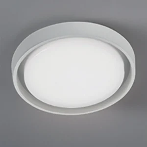 Alu wand- en plafondlamp in mat wit aluminium, LED 30W 3460 lumen, IP54 voor binnen- en buitengebruik, modern rond ontwerp 34×5 cm Alu wand- en plafondlamp in mat wit aluminium, LED 30W 3460 lumen, IP54 voor binnen- en buitengebruik, modern rond ontwerp 34×5 cm