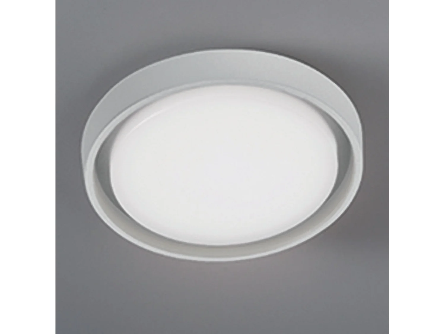 Alu wand- en plafondlamp in mat wit aluminium, LED 30W 3460 lumen, IP54 voor binnen- en buitengebruik, modern rond ontwerp 34x5 cm