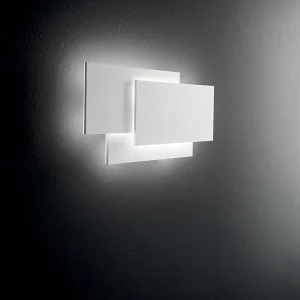 36W 2880Lm 3000K LED-wandlamp, 6750-serie, wit aluminium, modern en geometrisch design voor binnenverlichting – Perenz