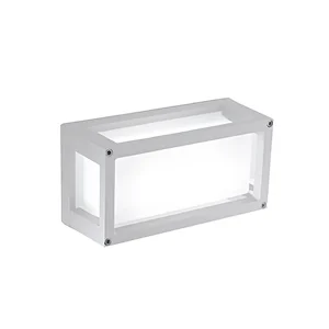 10W LED wand- en plafondlamp IP54 3000K mat wit – Modern design in gegoten aluminium 12,2 x 25 x 9,5 cm voor binnen- en buitengebruik