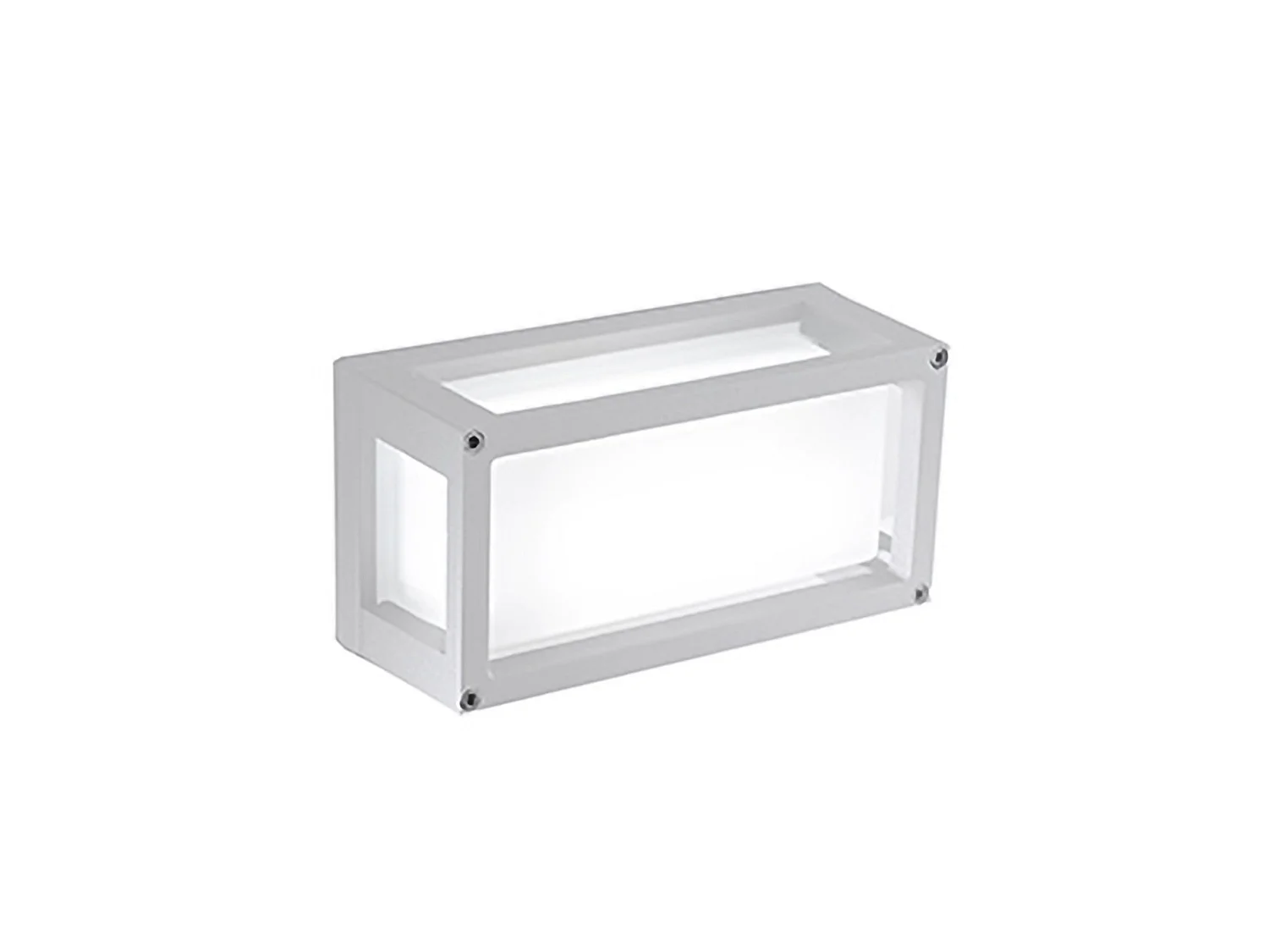 10W LED wand- en plafondlamp IP54 3000K mat wit - Modern design in gegoten aluminium 12,2 x 25 x 9,5 cm voor binnen- en buitengebruik