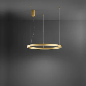 72W LED-hanglamp, geborsteld gouden metalen frame, siliconen diffuser, modern en dimbaar ontwerp, IP20 – Perenz 72W LED-hanglamp, geborsteld gouden metalen frame, siliconen diffuser, modern en dimbaar ontwerp, IP20 – Perenz