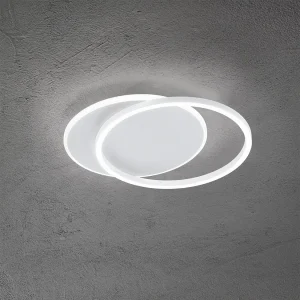 8195 Serie LED Plafondlamp in Metaal en Aluminium, Mat Wit, 60W, 4800lm, Dimbaar, Modern en Elegant Design voor Interieurs – Perenz