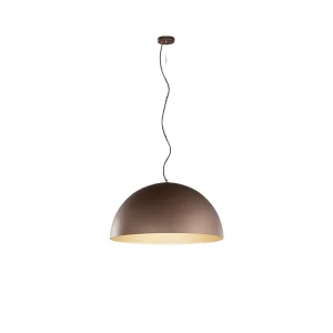 10S48563 Metalen hanglamp, metallic bruin en matgouden afwerking, 3x E27 max. 60W, modern design, in hoogte verstelbaar – Perenz