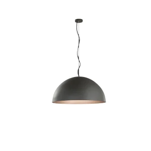 10S48563 Metalen hanglamp, metallic grijs en metallic bruin, 3x E27 max. 60W, modern design, in hoogte verstelbaar – Perenz