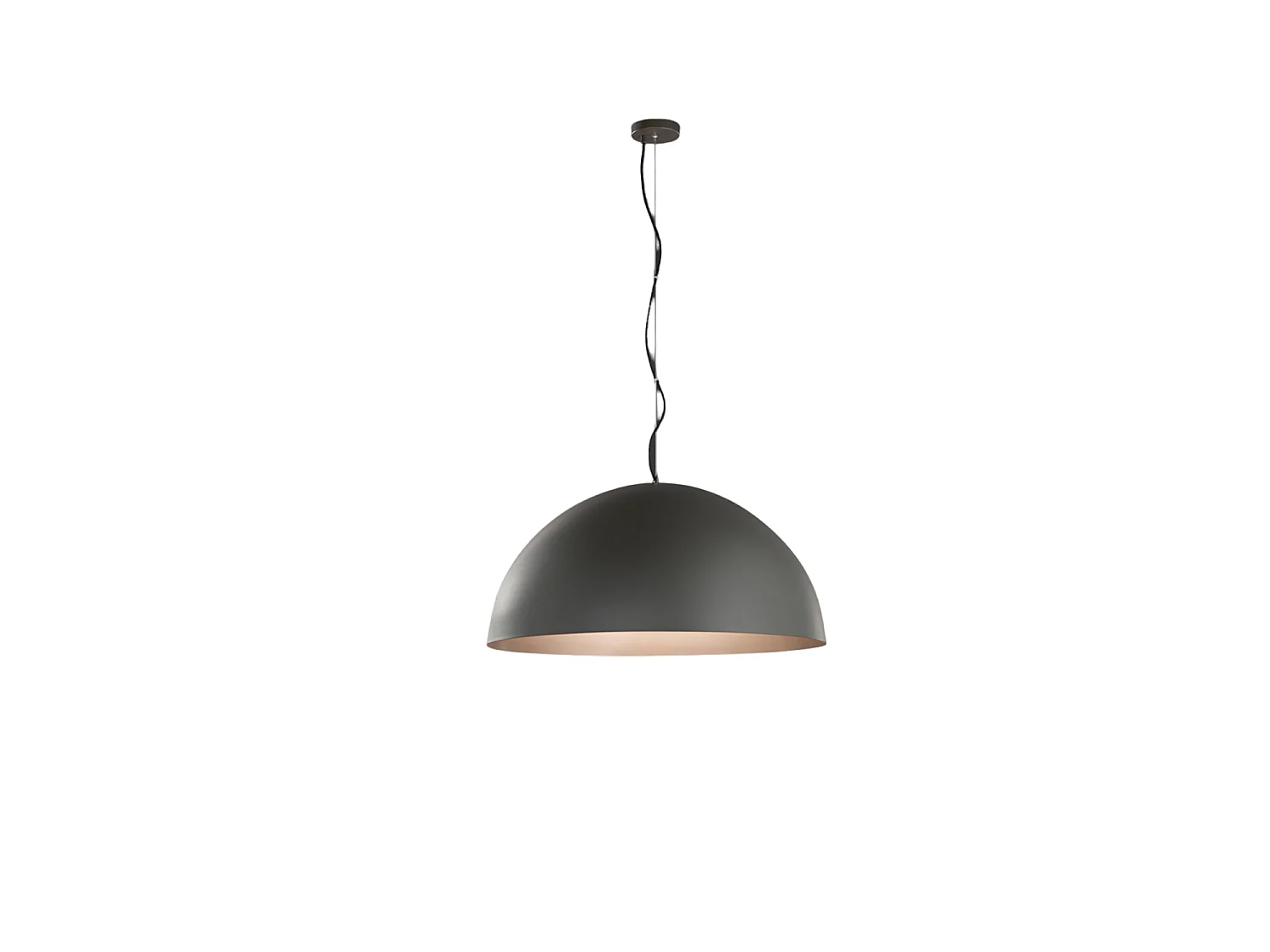 10S48563 Metalen hanglamp, metallic grijs en metallic bruin, 3x E27 max. 60W, modern design, in hoogte verstelbaar - Perenz
