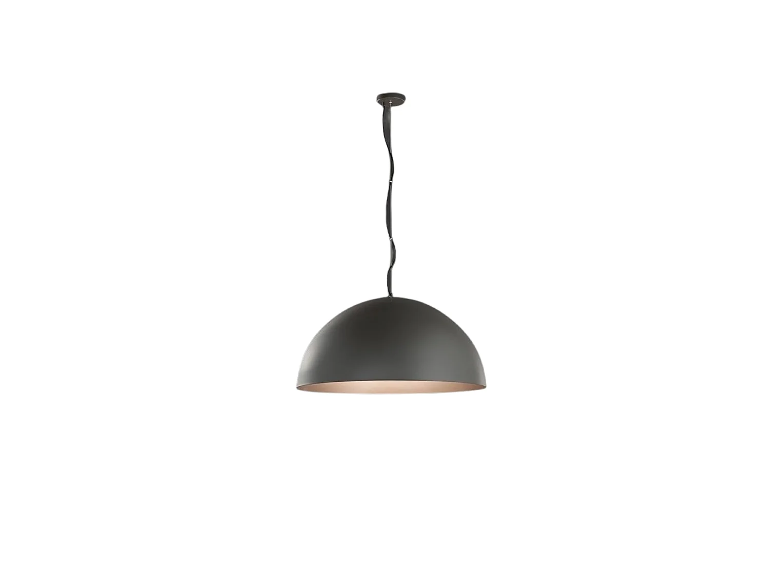 10S48562 Metalen hanglamp, metallic grijs en metallic bruin, stalen structuur, modern design plafondlamp - Perenz