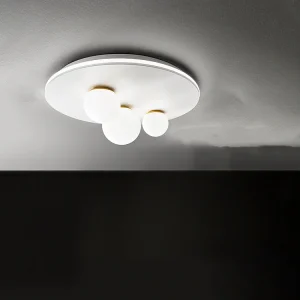 48W 2976lm 3000°K LED-plafondlamp in wit metaal, diameter 49,5 cm, modern design met witte opaalglazen diffusers – Perenz 48W 2976lm 3000°K LED-plafondlamp in wit metaal, diameter 49,5 cm, modern design met witte opaalglazen diffusers – Perenz