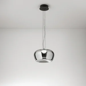 20W LED-hanglamp met rookkleurig spiegelglas en matzwarte structuur D.38cm – Modern en elegant design voor interieurs – Perenz 20W LED-hanglamp met rookkleurig spiegelglas en matzwarte structuur D.38cm – Modern en elegant design voor interieurs – Perenz