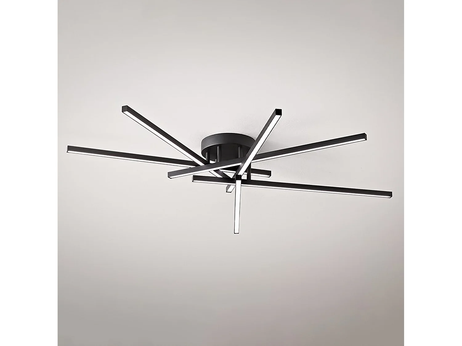 70W LED-plafondlamp in matzwart aluminium, 4900 lumen, dimbaar met kleurtemperatuurselector 3000K/4000K/6000K, modern design IP20 - Perenz