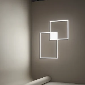 64W vierkante LED-plafondlamp, dimbaar, mat wit – Modern design in aluminium en metaal voor binnenverlichting – Perenz