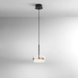 14W LED-hanglamp van metaal en aluminium, dubbele lichtuitstraling, glanzend goud en matzwarte afwerking, dimbaar, d.20 cm – Perenz 14W LED-hanglamp van metaal en aluminium, dubbele lichtuitstraling, glanzend goud en matzwarte afwerking, dimbaar, d.20 cm – Perenz