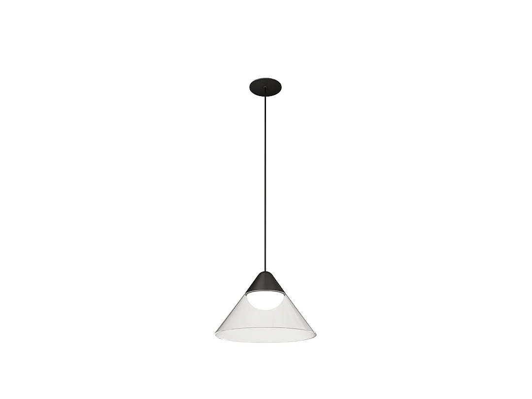 Ark LED-hanglamp Beneito & Faure 6W 2700K 90º Zwart/Grijs, Conisch ontwerp voor interieurs - Elegante verlichting
