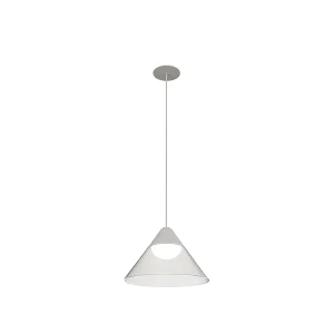 Ark LED-hanglamp Beneito & Faure 6W 3000K 90º wit/transparant, conisch ontwerp voor interieurs – elegante verlichting