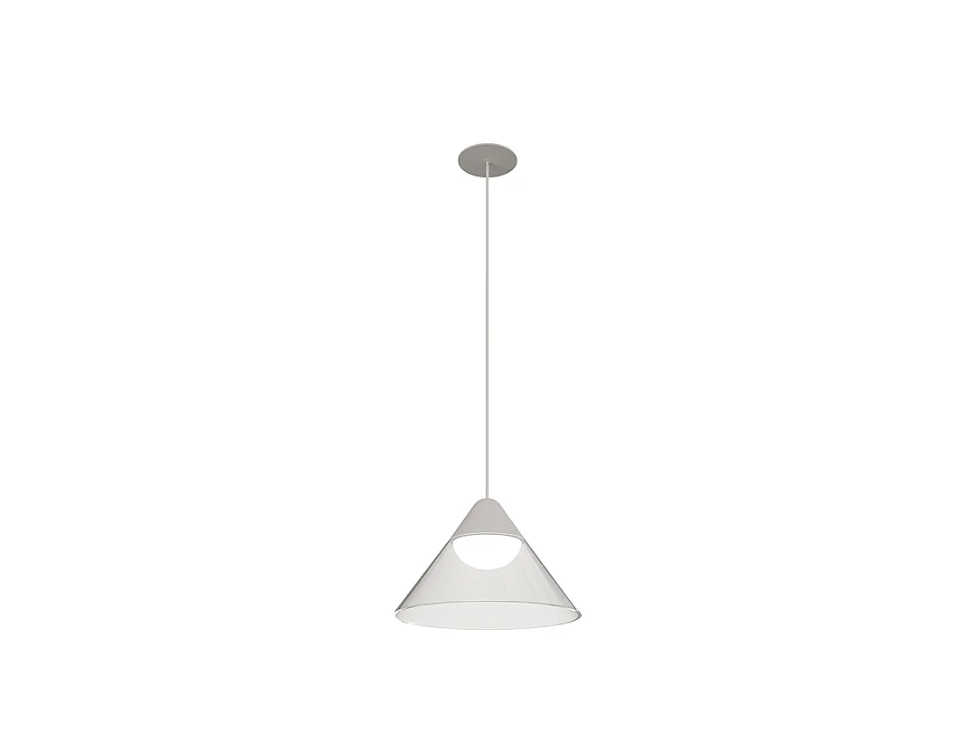 Ark LED-hanglamp Beneito & Faure 6W 3000K 90º wit/transparant, conisch ontwerp voor interieurs - elegante verlichting