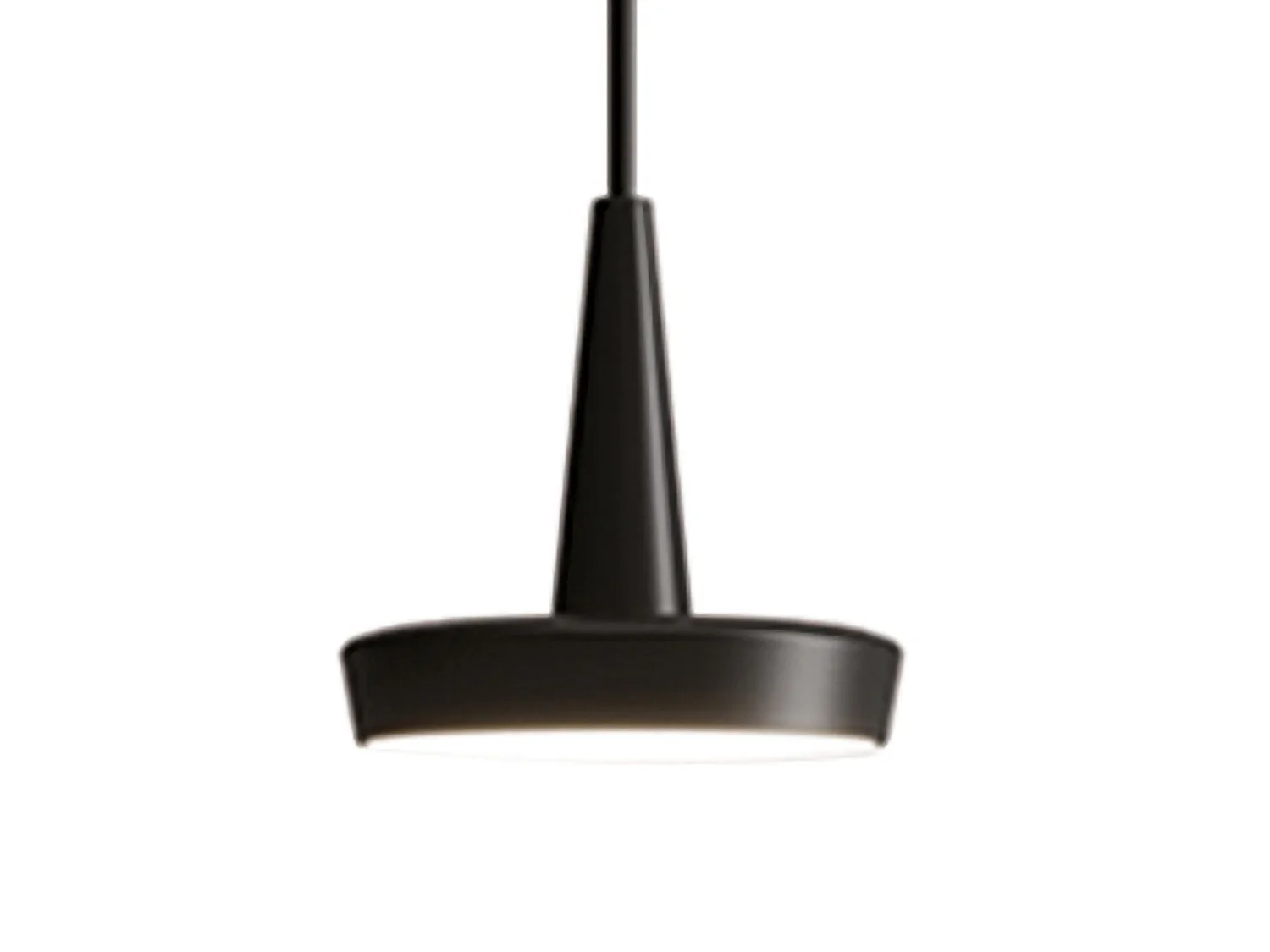 Baby LED-hanglamp in zwart gegoten aluminium, modern design met TRIAC-dimfunctie, CRI 90, warm licht 3000K, ideaal voor binnenruimtes.