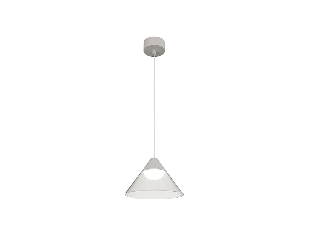 Ark Surface LED-hanglamp 6W 90º 2700K Zwart/Transparant, Conisch ontwerp voor binnengebruik - Beneito & Faure - Verlichting