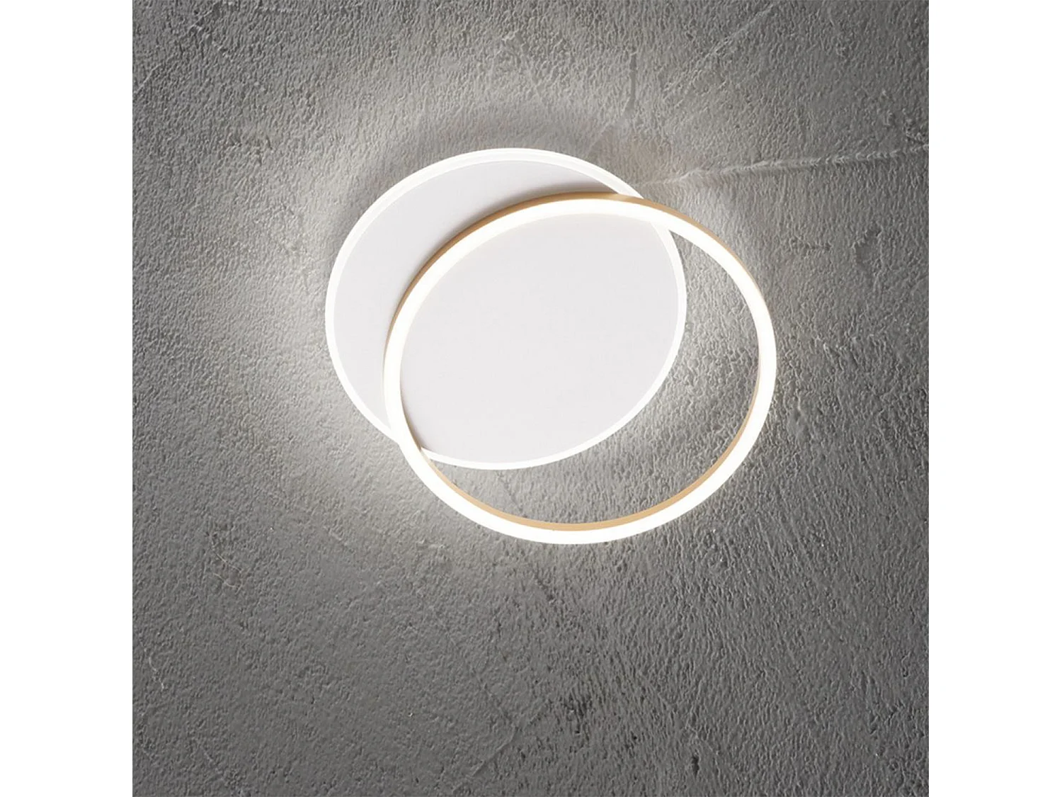 8195 Serie LED Plafondlamp in Metaal en Aluminium, Matgoud, 60W, 4800lm, Dimbaar, Modern en Elegant Design voor Interieurs - Perenz