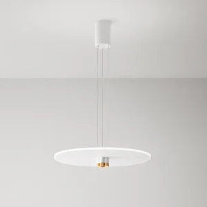50W LED-hanglamp, modern design, mat wit en geborsteld goudkleurig metaal, satijnen diffuser, dimbaar, diameter 70 cm – Perenz 50W LED-hanglamp, modern design, mat wit en geborsteld goudkleurig metaal, satijnen diffuser, dimbaar, diameter 70 cm – Perenz