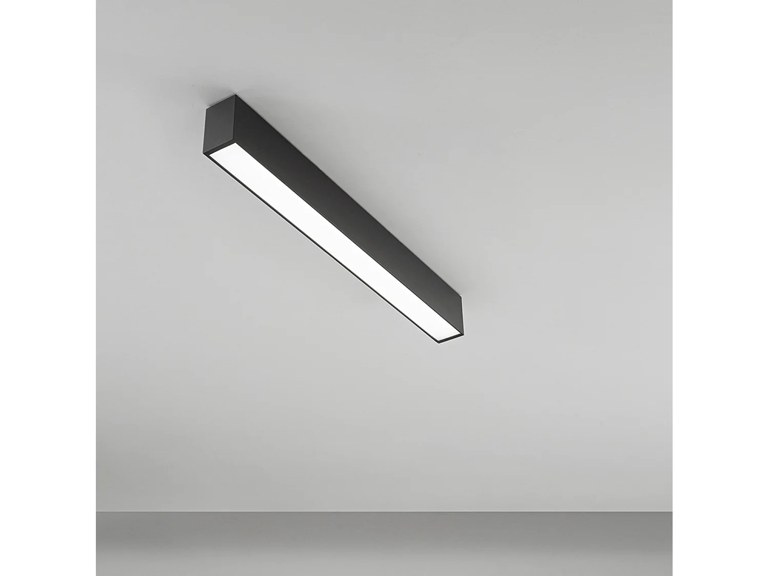 20W 60cm modulaire LED-plafondlamp, matzwart - dimbaar CCT-lichtsysteem met prismatische diffuser, UGR<22 Klasse I - Perenz