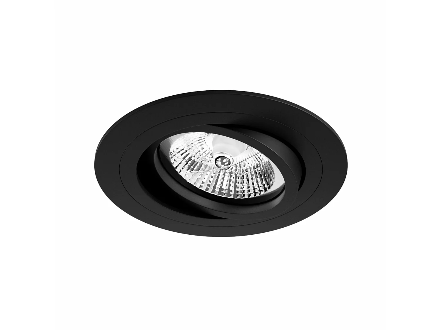 Avant R 111mm inbouwspot voor GU10-lampen, matzwart aluminium frame, 45 graden kantelbaar en verstelbaar - Beneito & Faure
