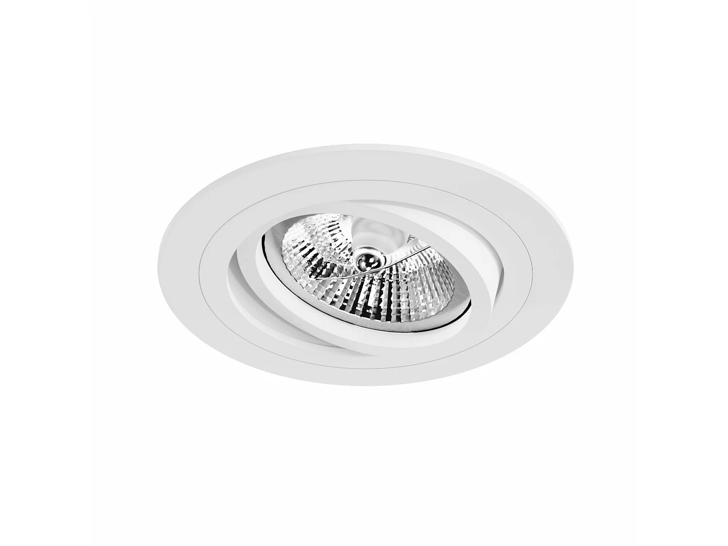 Avant R 111mm inbouwspot voor GU10-lampen, matwit aluminium frame, 45 graden kantelbaar en verstelbaar - Beneito & Faure
