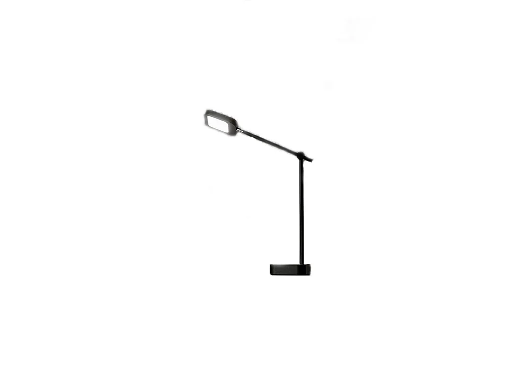 8W LED-tafellamp met aanraakbediening en USB-poort, modern design in zwart kunststof, traploos dimbaar, hoogte 37 cm - Perenz