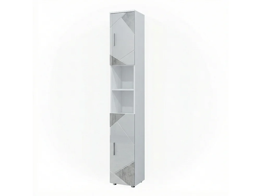 Badkamerkast wit hoogglans met inzetstukken 30x30x192 irma