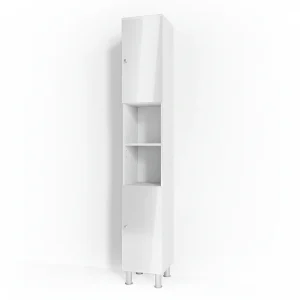 Badkamerkast wit hoogglans 30x30x190 fynn Badkamerkast wit hoogglans 30x30x190 fynn