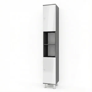 Badkamerkast antraciet 30x30x190 fynn Badkamerkast antraciet 30x30x190 fynn