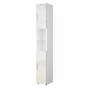 Badkamerkast wit hoogglans 30x30x192 irma Badkamerkast wit hoogglans 30x30x192 irma