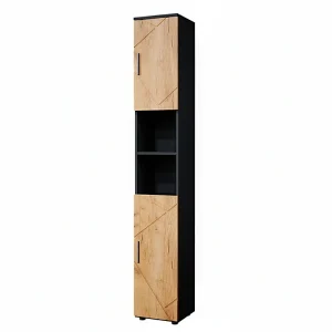 Badkamerkast eik goud/antraciet 30x30x192 irma Badkamerkast eik goud/antraciet 30x30x192 irma