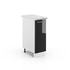 Apotheekkast antraciet hoogglans 30x60x82 fame-line