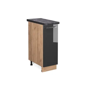 Apotheekkast antraciet hoogglans 30x60x82 fame-line