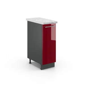 Apotheekkast bordeauxrode hoogglans 30x60x82 fame-line Apotheekkast bordeauxrode hoogglans 30x60x82 fame-line