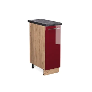 Apotheekkast bordeauxrode hoogglans 30x60x82 fame-line Apotheekkast bordeauxrode hoogglans 30x60x82 fame-line