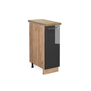 Apotheekkast antraciet hoogglans 30x60x82 fame-line