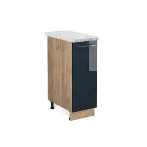 Apotheekkast donkerblauw hoogglans 30x60x82 fame-line Apotheekkast donkerblauw hoogglans 30x60x82 fame-line