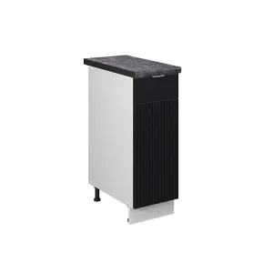 Apotheekkast zwart gestreept 30x60x82 fame-line Apotheekkast zwart gestreept 30x60x82 fame-line