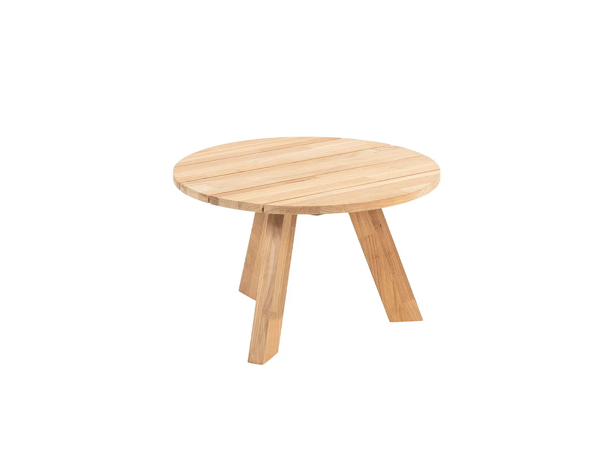 4 Seasons Outdoor Cosmic loungetafel Ø65 cm antractiet - teak