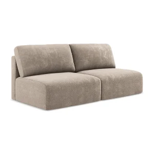 Driezits-slaapbank van donkerbeige chenille stof – OSTIA Driezits-slaapbank van donkerbeige chenille stof – OSTIA