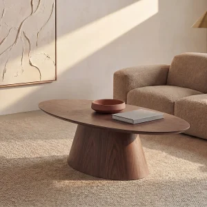 Salontafel met notenfineer – Donker naturel – ANTELADA Salontafel met notenfineer – Donker naturel – ANTELADA