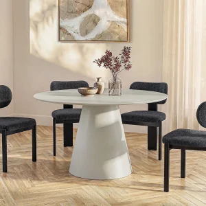 Ronde eettafel voor 4 personen van MDF – Beige – ANTALIZA Ronde eettafel voor 4 personen van MDF – Beige – ANTALIZA