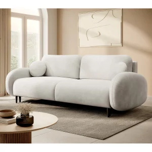 2-zitsbank SOFT – Slaapfunctie, opbergruimte, 2 kussens, modern design, 232x95x109 cm, kleur: WIT 2-zitsbank SOFT – Slaapfunctie, opbergruimte, 2 kussens, modern design, 232x95x109 cm, kleur: WIT