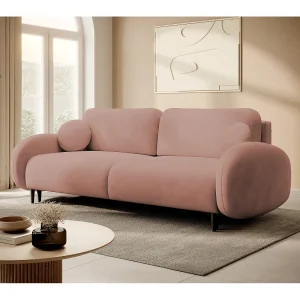 2-zitsbank SOFT – Slaapfunctie, opbergruimte, 2 kussens, modern design, 232x95x109 cm, kleur: POEDERROZE 2-zitsbank SOFT – Slaapfunctie, opbergruimte, 2 kussens, modern design, 232x95x109 cm, kleur: POEDERROZE
