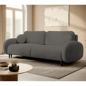 2-zitsbank SOFT – Slaapfunctie, opbergruimte, 2 kussens, modern design, 232x95x109 cm, kleur: DONKERGRIJS 2-zitsbank SOFT – Slaapfunctie, opbergruimte, 2 kussens, modern design, 232x95x109 cm, kleur: DONKERGRIJS