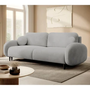 2-zitsbank SOFT – Slaapfunctie, opbergruimte, 2 kussens, modern design, 232x95x109 cm, kleur: LICHTGRIJS 2-zitsbank SOFT – Slaapfunctie, opbergruimte, 2 kussens, modern design, 232x95x109 cm, kleur: LICHTGRIJS