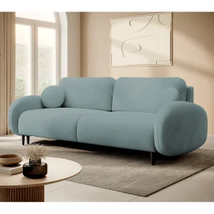 2-zitsbank SOFT – Slaapfunctie, opbergruimte, 2 kussens, modern design, 232x95x109 cm, kleur: TURQUOISE 2-zitsbank SOFT – Slaapfunctie, opbergruimte, 2 kussens, modern design, 232x95x109 cm, kleur: TURQUOISE