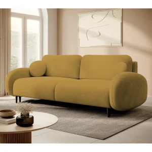 2-zitsbank SOFT – Slaapfunctie, opbergruimte, 2 kussens, modern design, 232x95x109 cm, kleur: GOUD 2-zitsbank SOFT – Slaapfunctie, opbergruimte, 2 kussens, modern design, 232x95x109 cm, kleur: GOUD